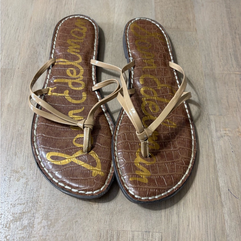 Sam Edelman Brown and Tan Paton Sandals size 7.5 - Picture 2 of 5